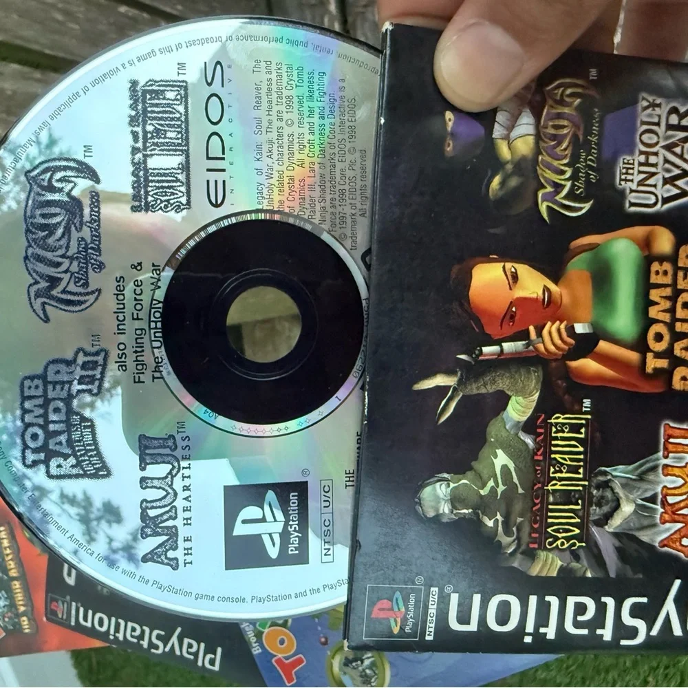 4 PlayStation Demo CD DISC Tomb Raider III Ninja shadow/Unholy War Eidos Ratchet